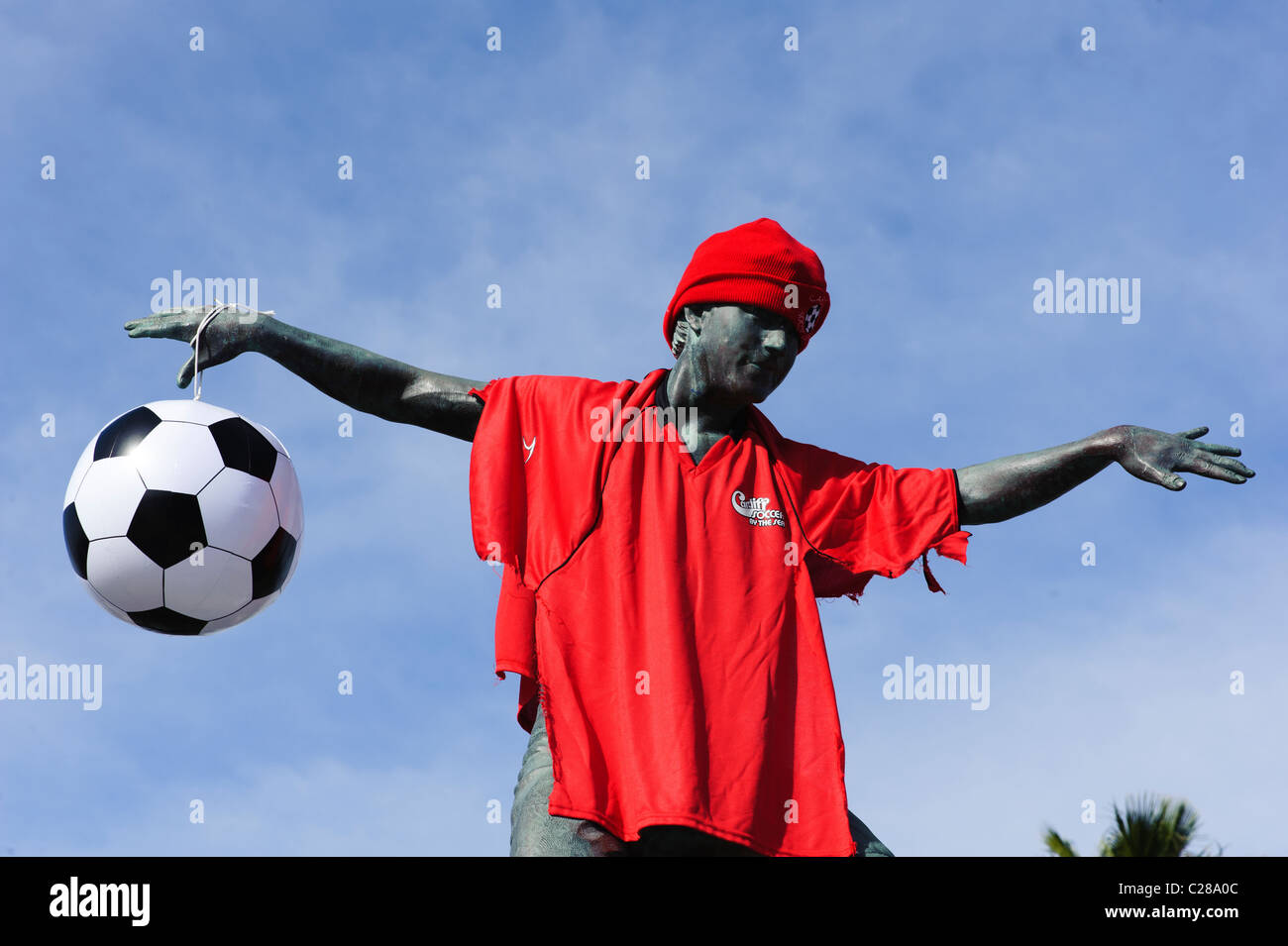 The Cardiff Kook in soccer garb from the Cardiff Soccer League Stock Photo
