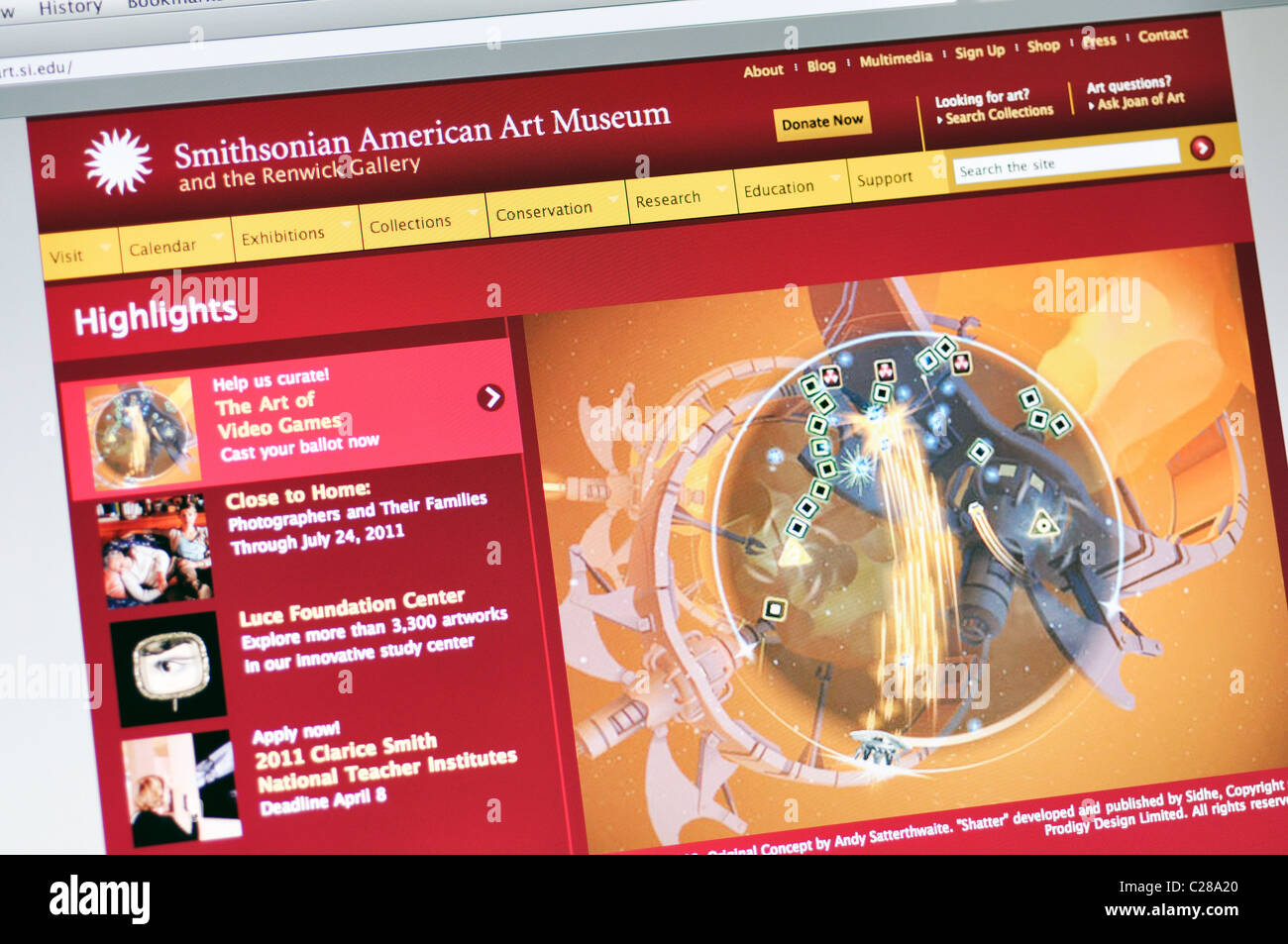 Smithsonian Museum website American Art Stock Photo Alamy