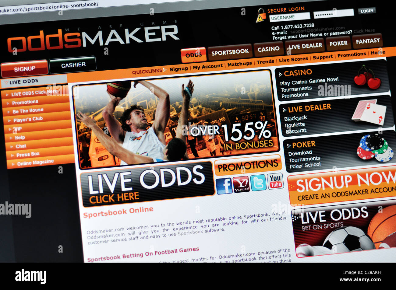 Oddsmaker Person Sports game screenshot hi-res stock photography and images - Alamy