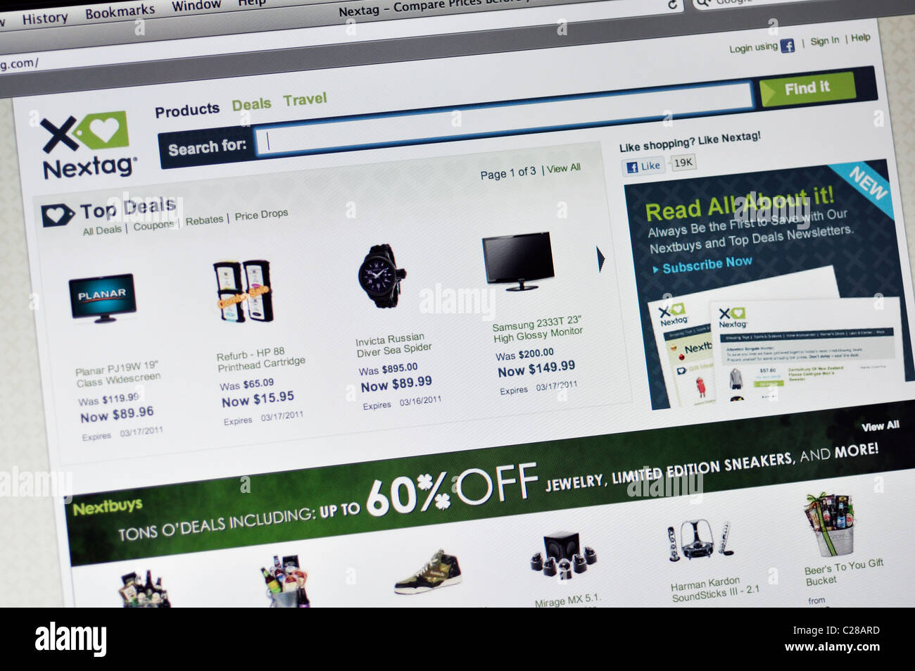 Nextag comparison shopping website Stock Photo Alamy