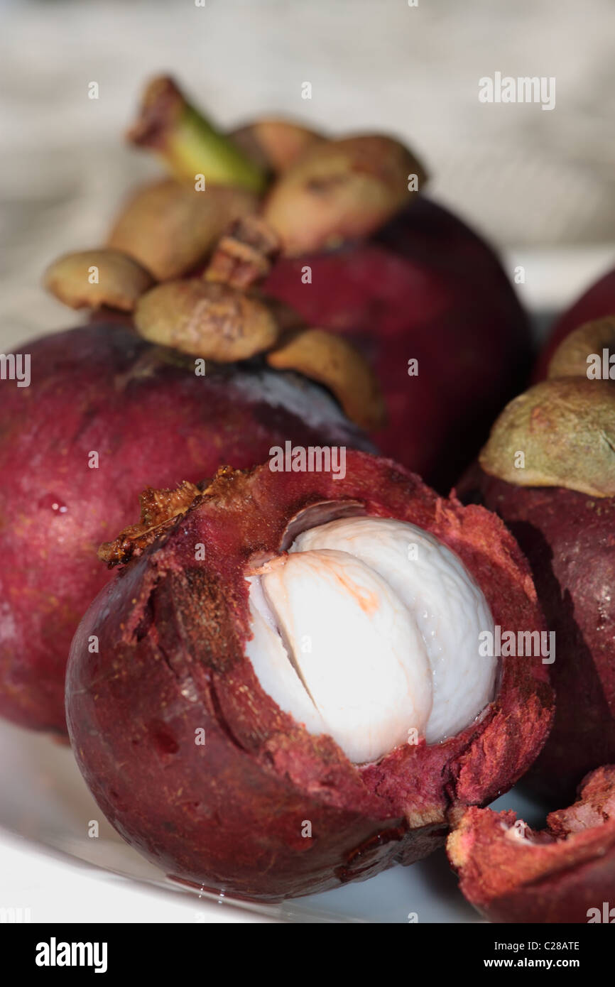Mangosteen cut open hires stock photography and images Alamy