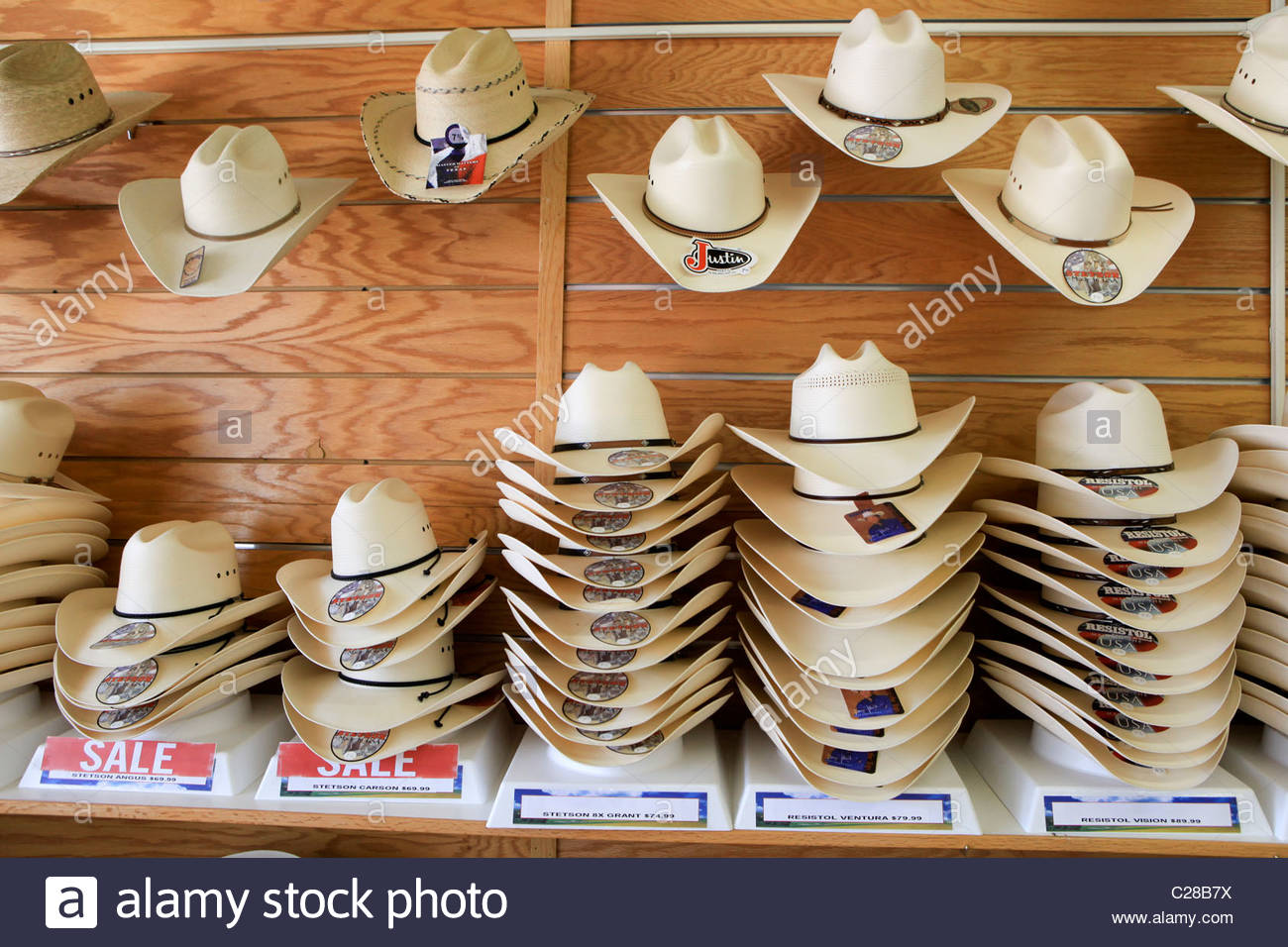 Cowboy Hats Western Wear Store Stock Photos & Cowboy Hats Western Wear