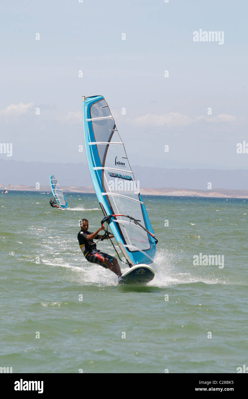 windsurfing El Yaque Beach Margarita Island Venezuela Stock Photo Alamy