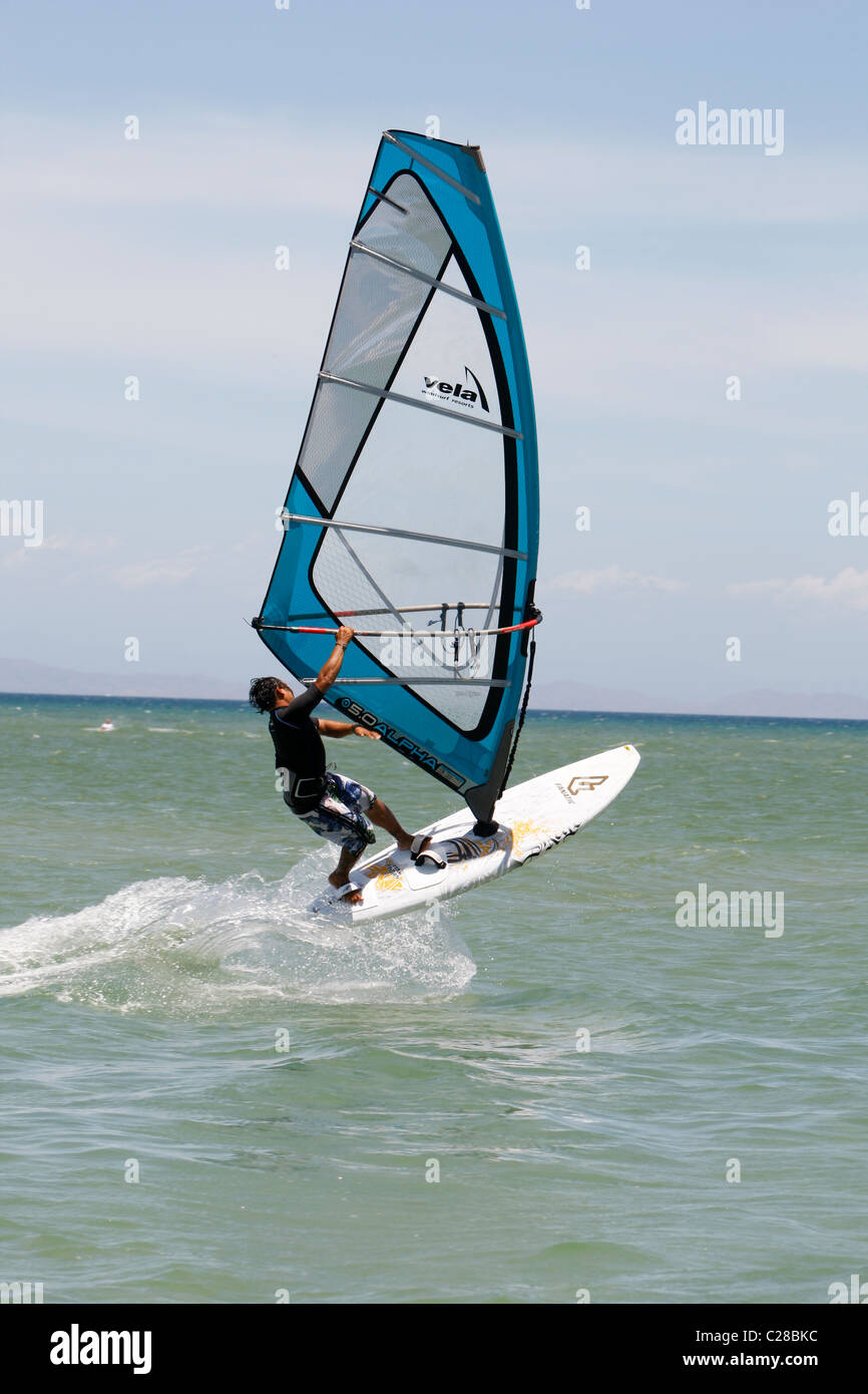 windsurfing El Yaque Beach Margarita Island Venezuela Stock Photo Alamy