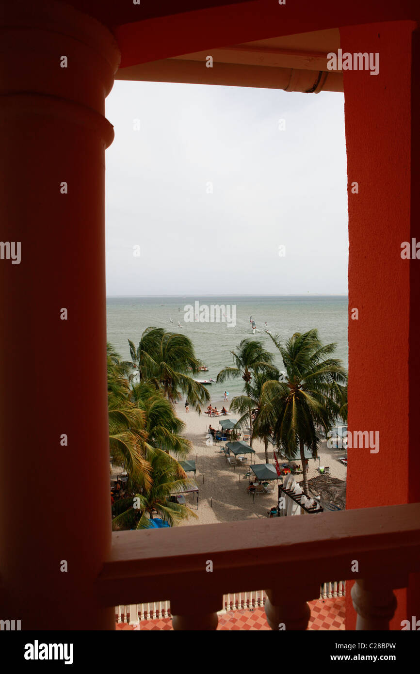 Hotel on El Yaque Beach Margarita Island Venezuela Stock Photo Alamy