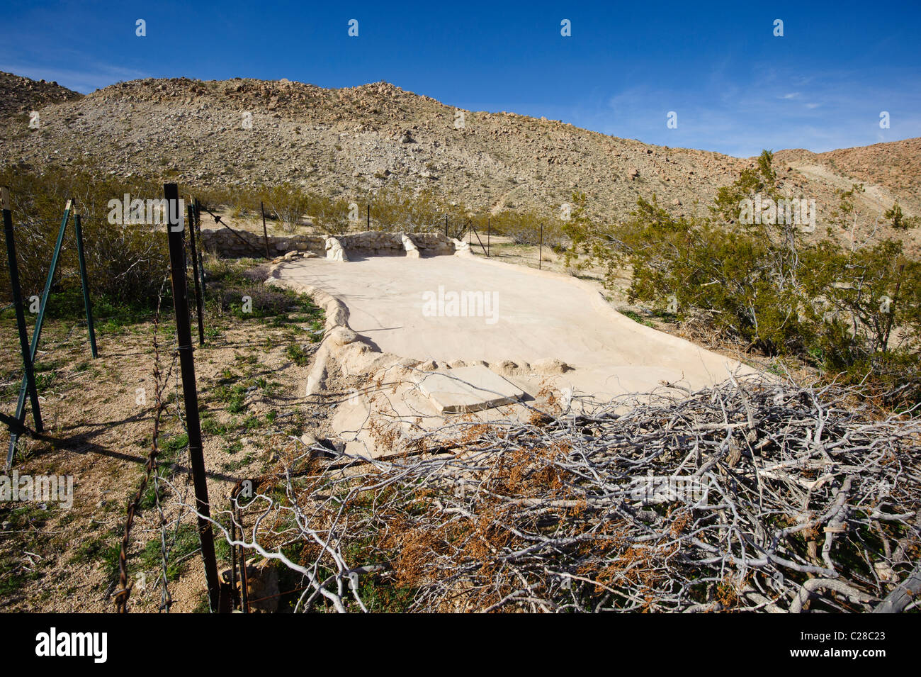 Wildlife Guzzler in the Mojave Desert Stock Photo