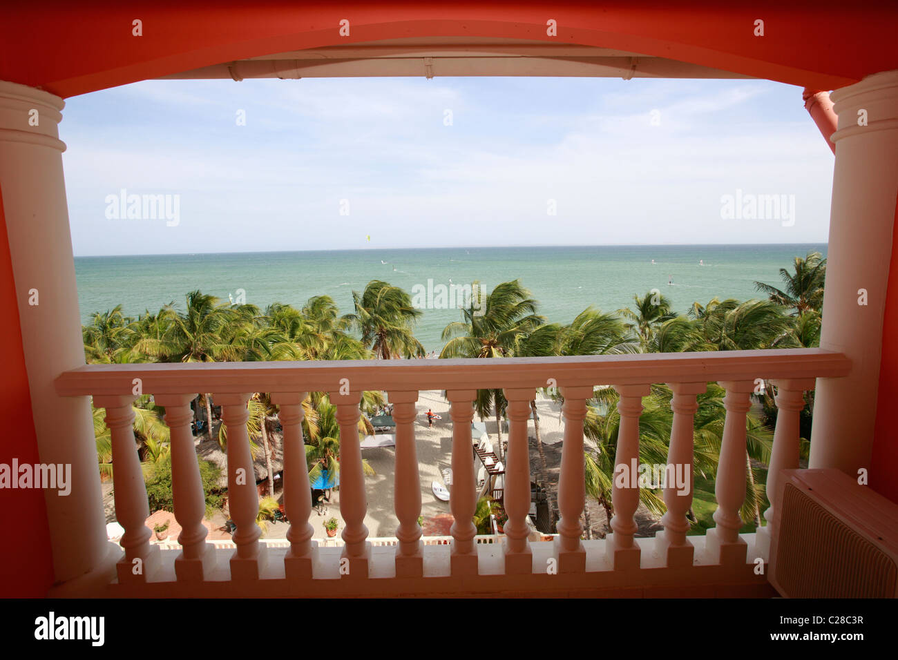 Hotel on El Yaque Beach Margarita Island Venezuela Stock Photo Alamy