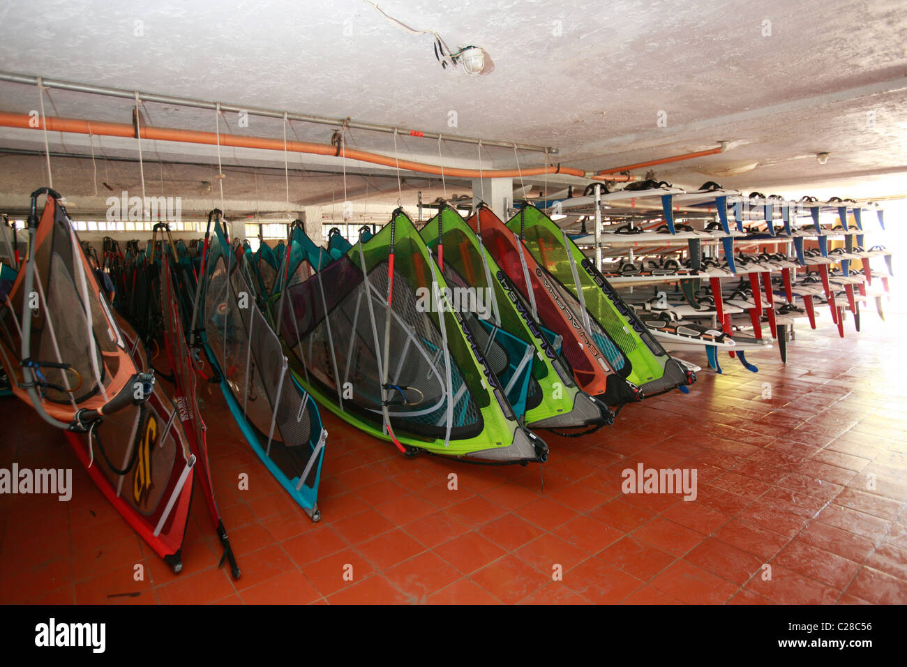 windsurfing gear Stock Photo