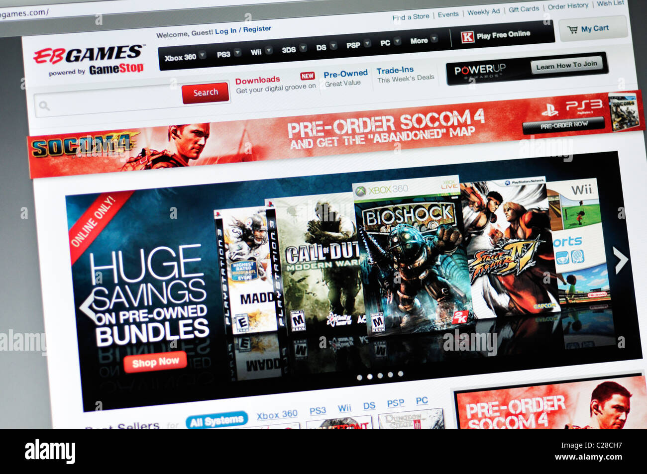 Ebgames computer games website Stock Photo - Alamy