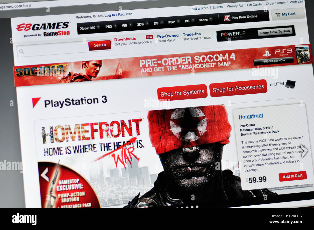 Ebgames computer games website Stock Photo - Alamy