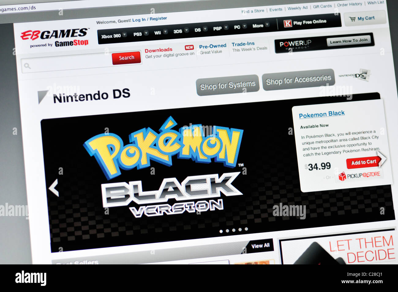 Ebgames computer games website Stock Photo Alamy