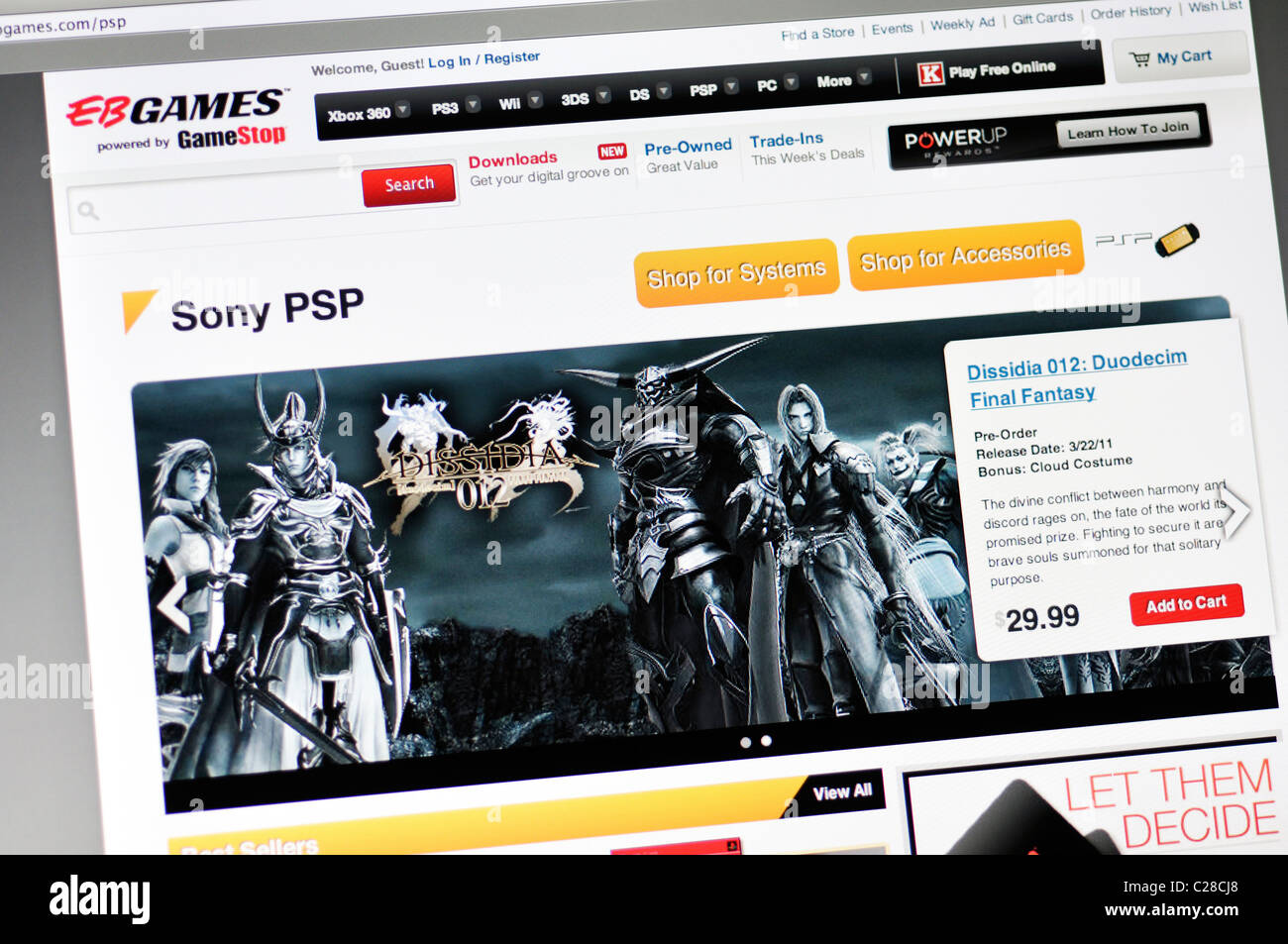 Ebgames computer games website Stock Photo - Alamy