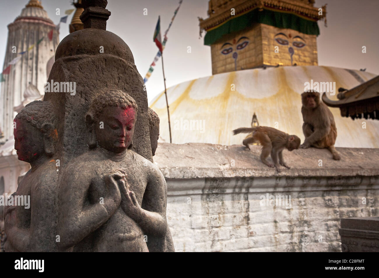 Swayambhunath temple stupa Kathmandu. Nepal Stock Photo - Alamy