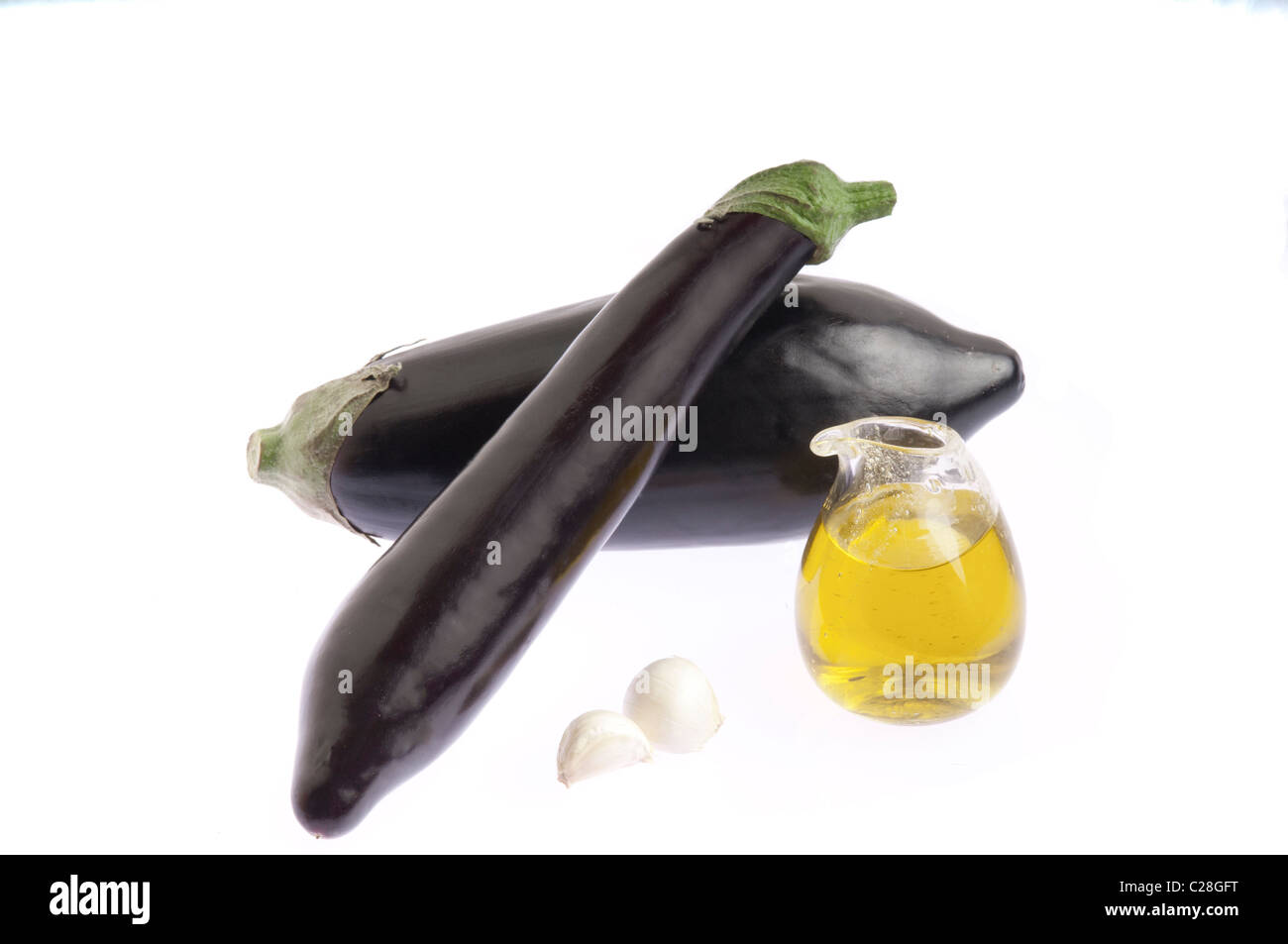 eggplant, olive oil, garlic Stock Photo Alamy