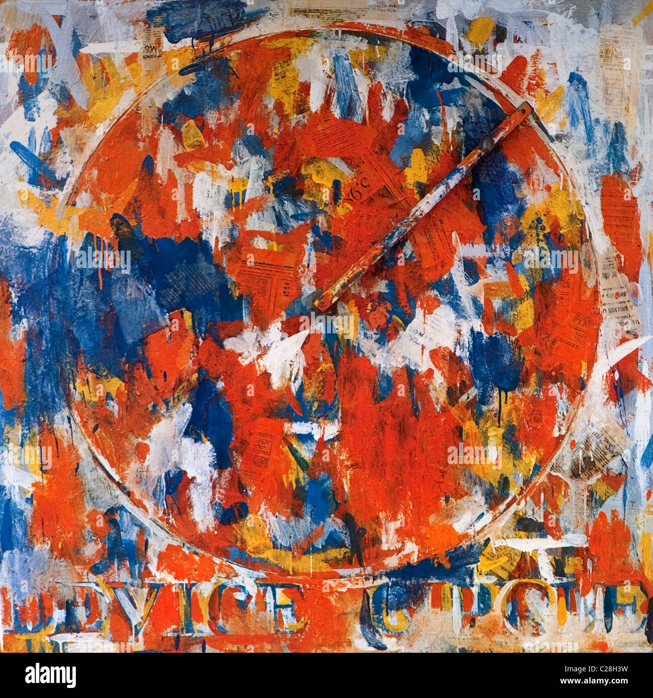 Device Circle artwork by artist Jasper Johns 1959 Stock Photo