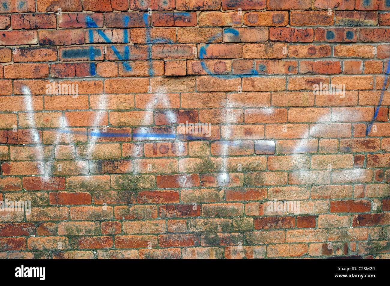 Wigan Athletic Football Club graffiti on a wall in Wigan, Lancashire Stock Photo