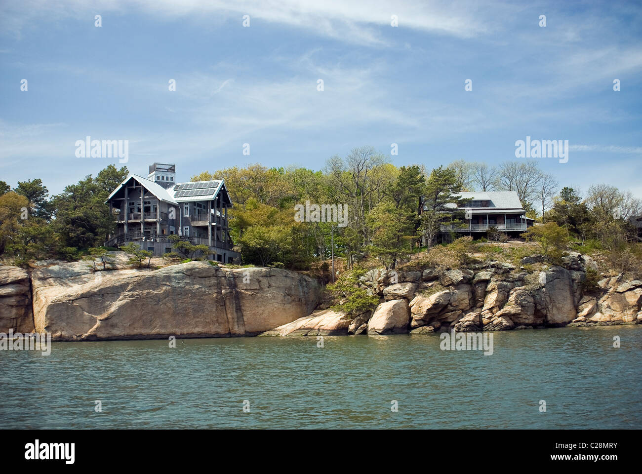 Grand houses on the 'Thimble Islands', Connecticut, USA Stock Photo Alamy