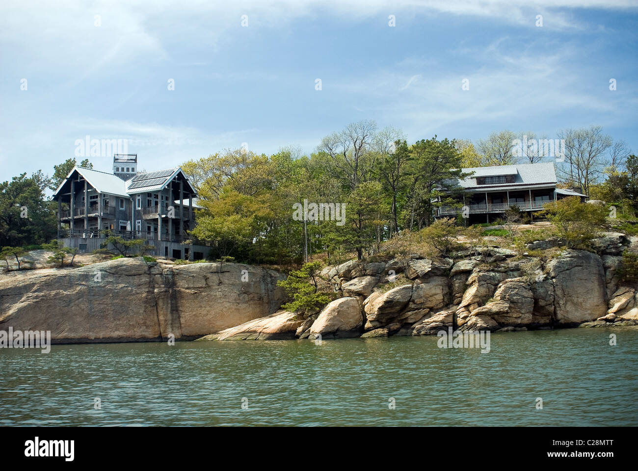 Grand houses on the 'Thimble Islands', Connecticut, USA Stock Photo Alamy