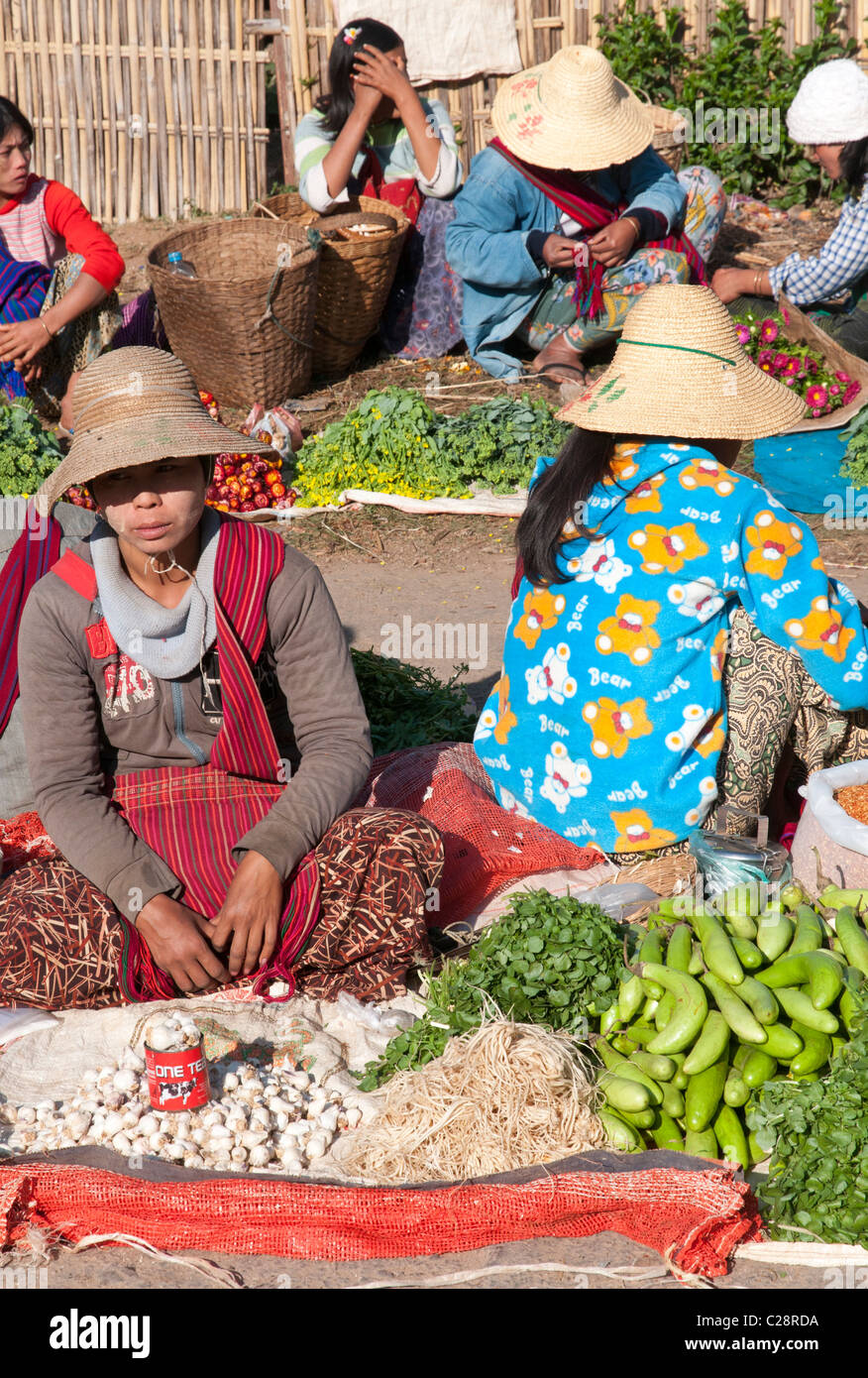 Weekly market. Kalaw. Northern Shan State. Stock Photo