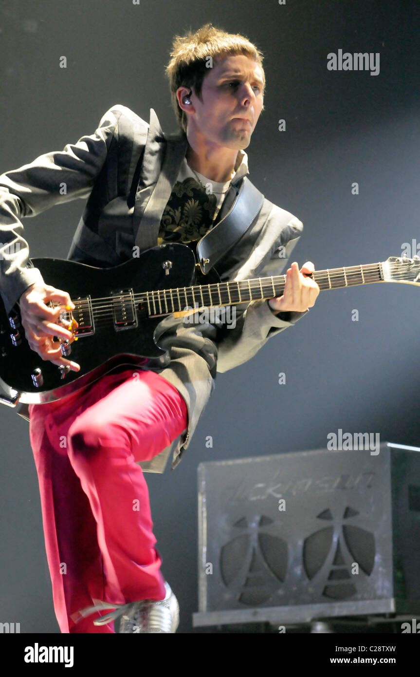 Matthew Bellamy of Muse  performing live at the KROQ Almost Acoustic Christmas  at the Gibson Amphitheatre Universal City, USA Stock Photo