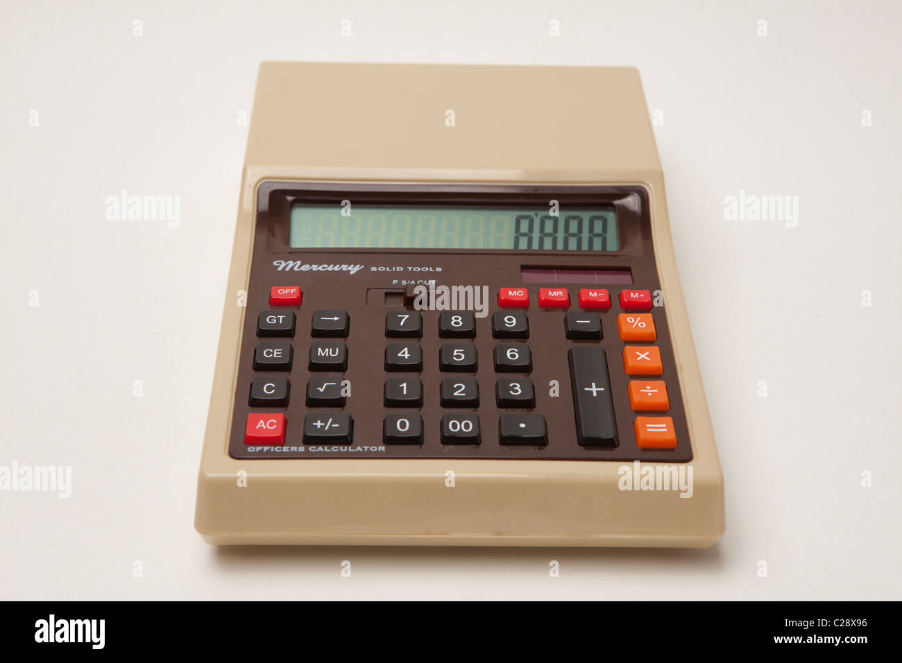 electronic calculator design like retro classic, South Korea Stock Photo