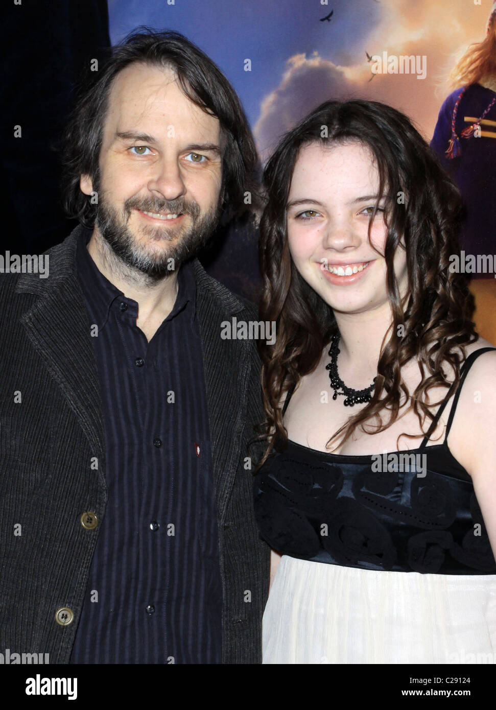 Peter Jackson and his daughter Katie Jackson The Hollywood premiere of 'The Lovely Bones' held at Grauman's Chinese Theatre - Stock Photo