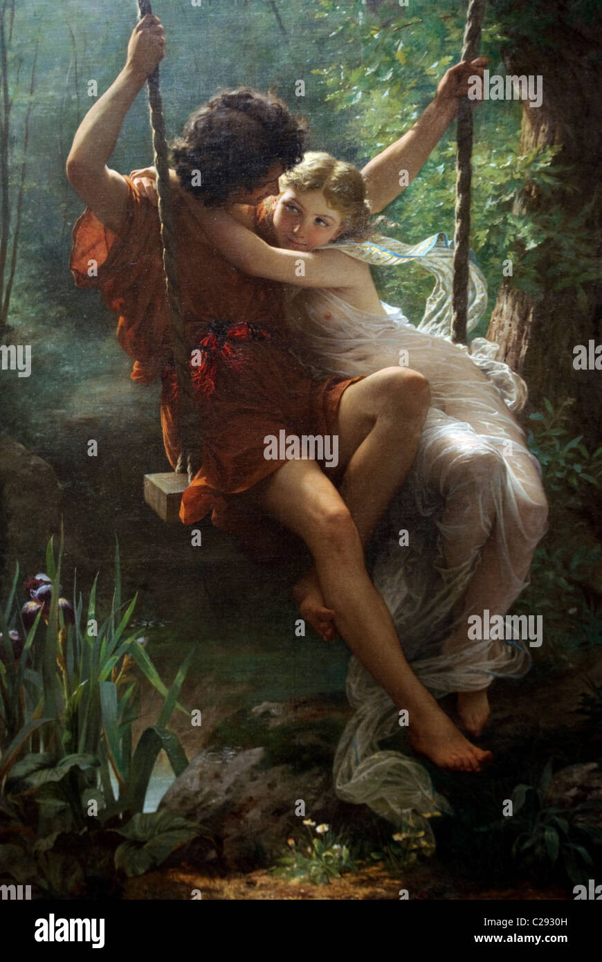 Detail: Springtime, 1873, by Pierre-Auguste Cot's, Stock Photo