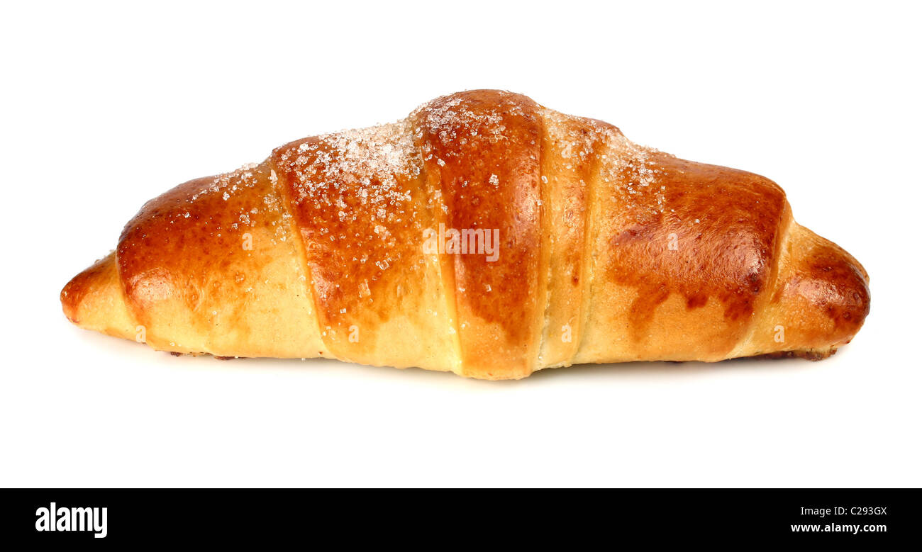fresh croissant isolated on white background Stock Photo - Alamy