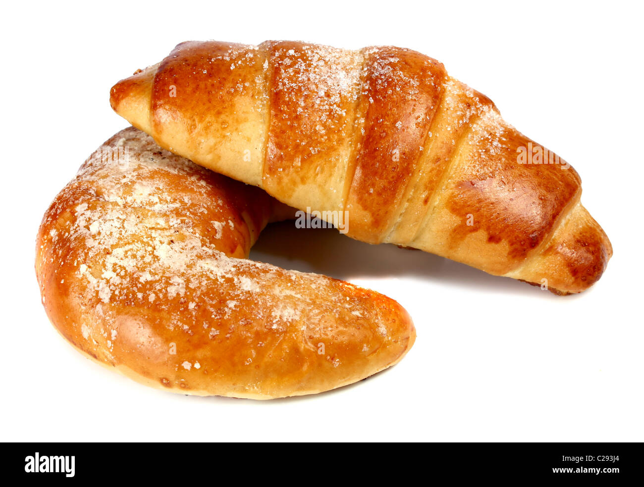 fresh croissant isolated on white background Stock Photo - Alamy