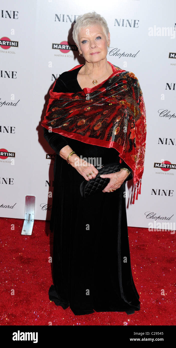 Judi Dench New York premiere of 'Nine' sponsored by Chopard at the Ziegfeld Theatre New York City, USA - 15.12.09 Stock Photo