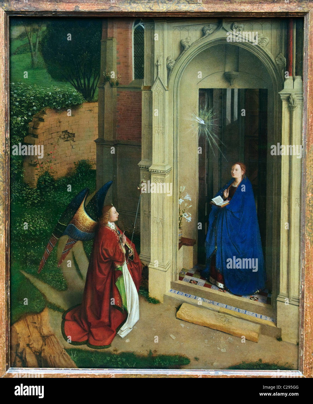 The Annunciation, ca. 1450, Attributed to Petrus Christus Stock Photo
