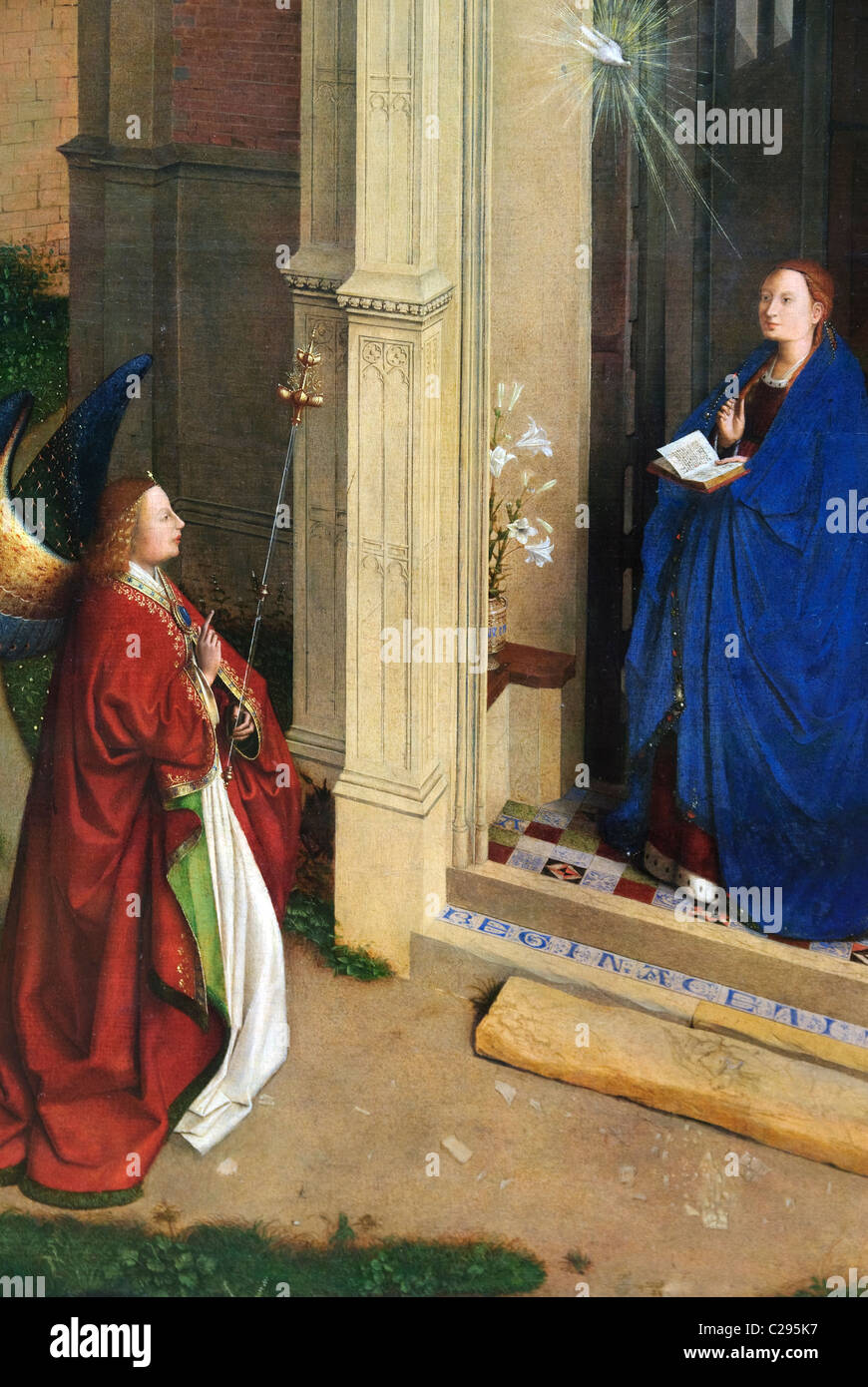 Detail: The Annunciation, ca. 1450, Attributed to Petrus Christus Stock Photo