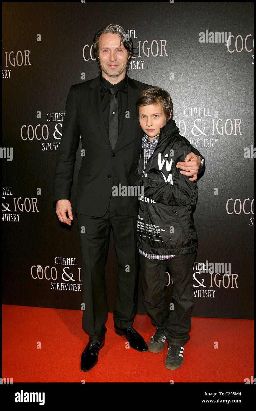 Mads Mikkelsen with his son Carl French Premiere of 'Coco Chanel & Igor ...