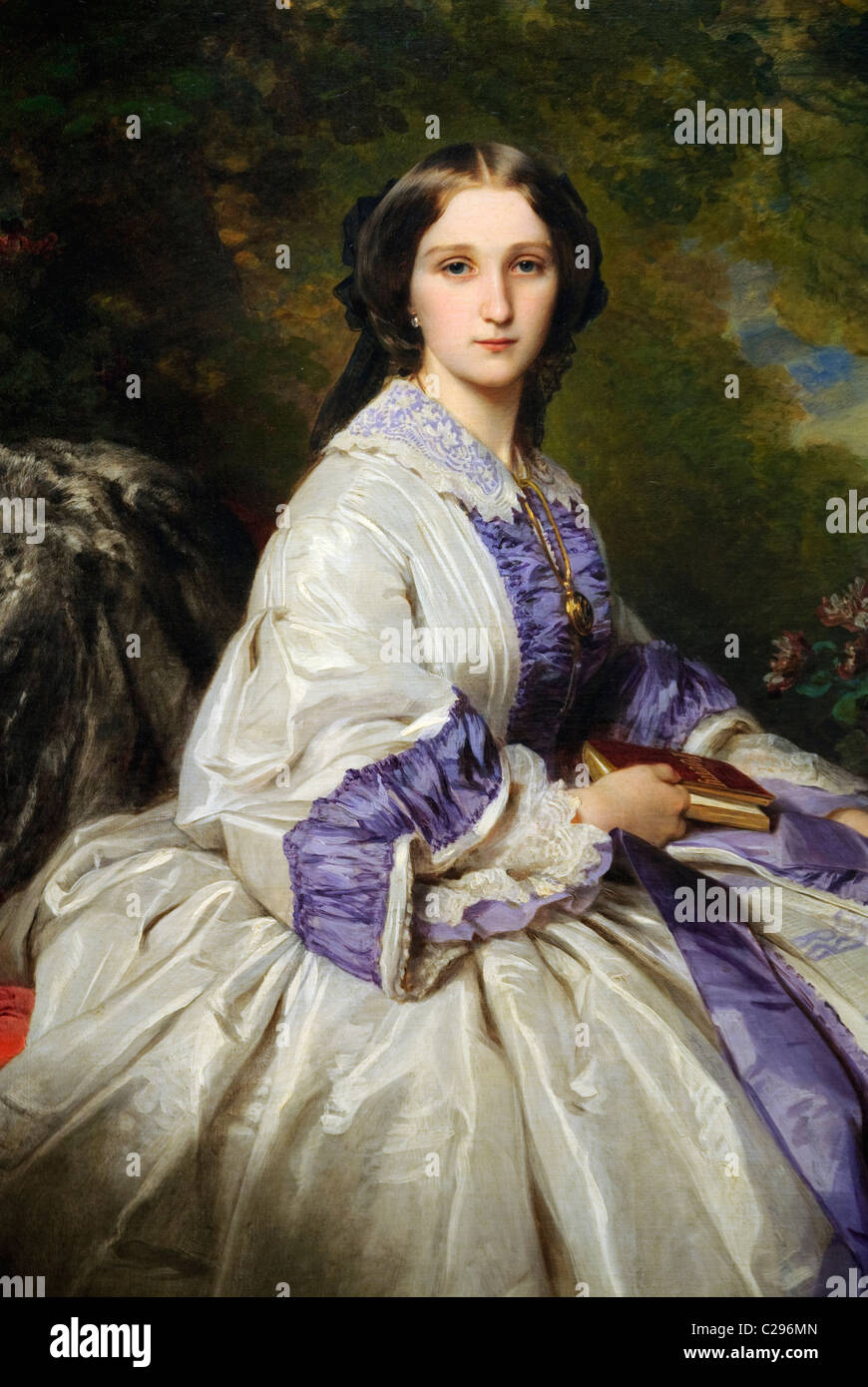 Detail: Countess Alexander Nikolaevitch Lamsdorff, (née Maria Ivanovna Beck, 1835–1866), 1859, Franz Xaver Winterhalter. Stock Photo