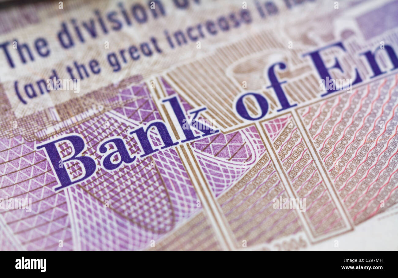 Detail of twenty pound note Stock Photo