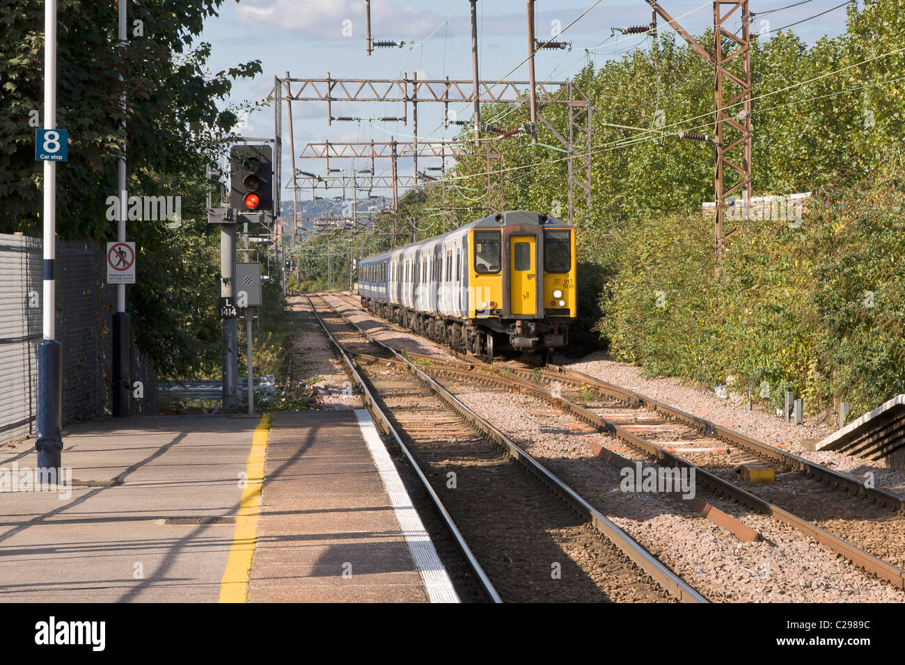National Express train on a summer day,UK Stock Photo