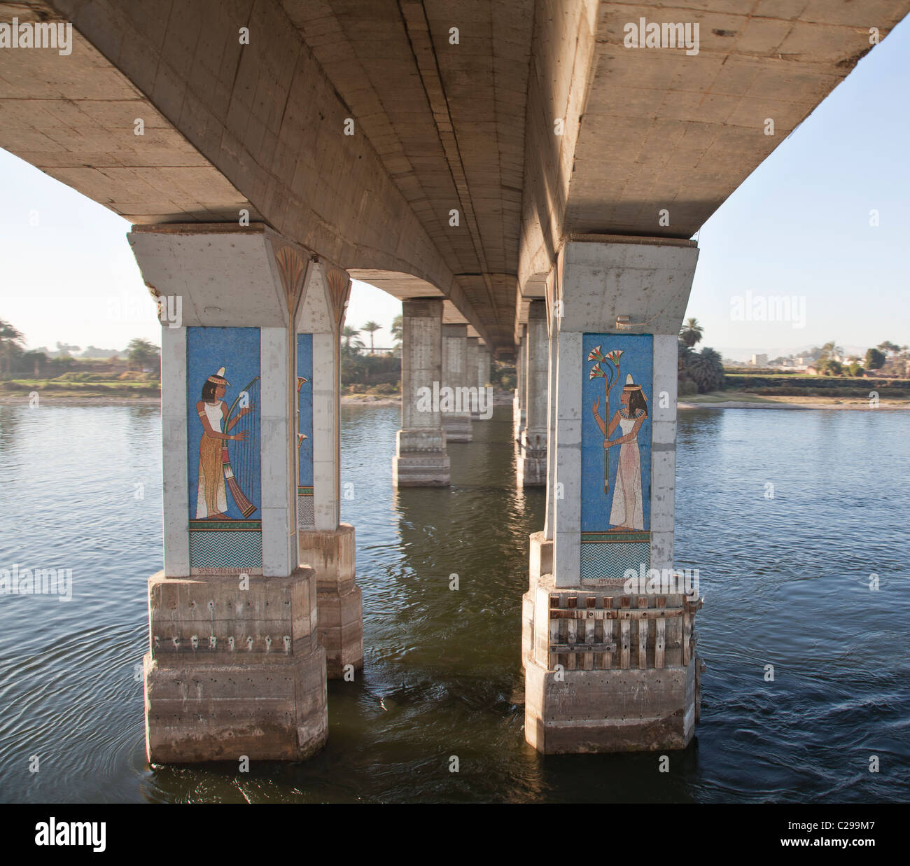 Decorated bridge over the River Nile Egypt Stock Photo - Alamy