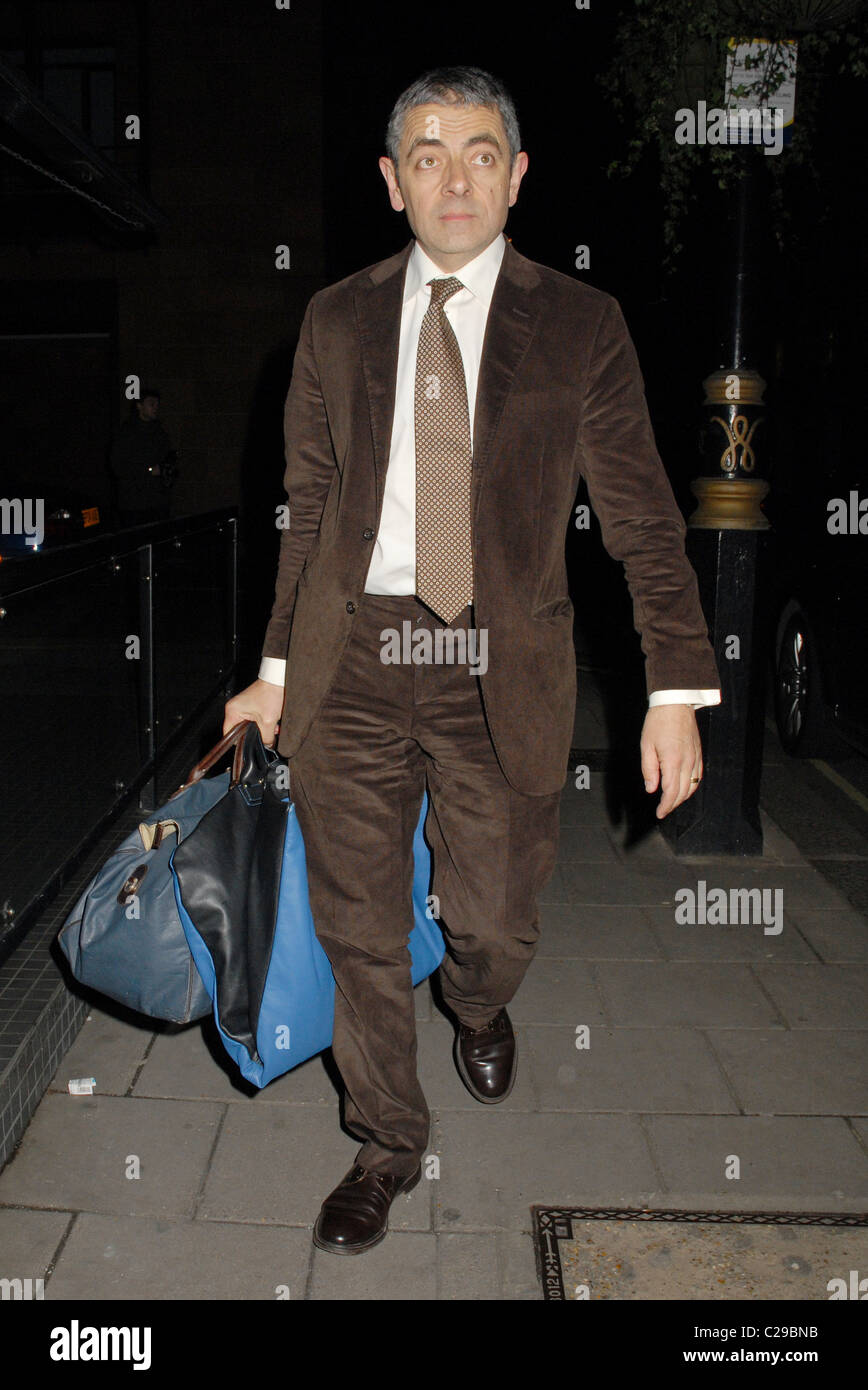 Rowan Atkinson is forced to call for roadside assistance after the