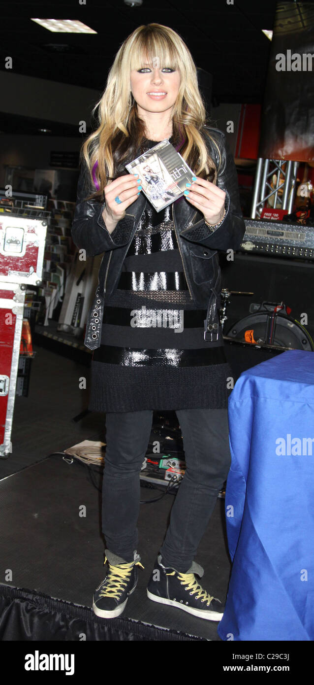 Orianthi Panagaris signs copies of her new CD 'Believe' at Best Buy in Union Square New York City, USA - 10.12.09 Blue/ Stock Photo