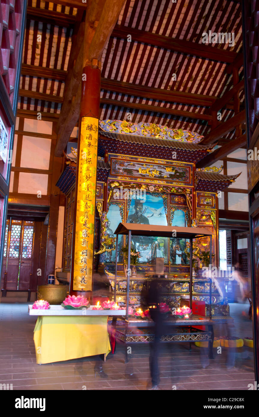 China, Chengdu, Sichuan, Qingyang Gong monastery temple complex Stock Photo