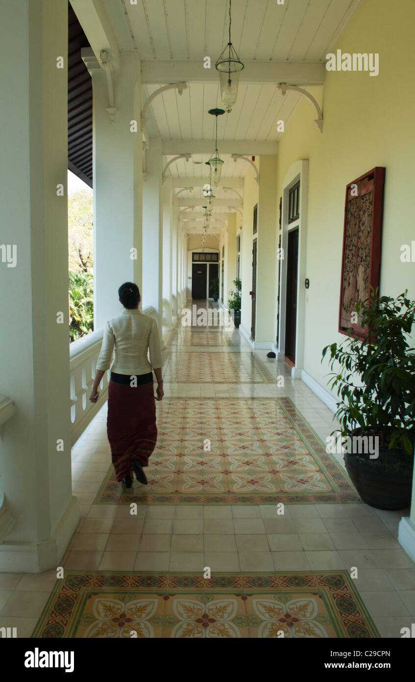 architecture at the luxurious Dhara Dhevi Resort in Chiang Mai, Thailand Stock Photo