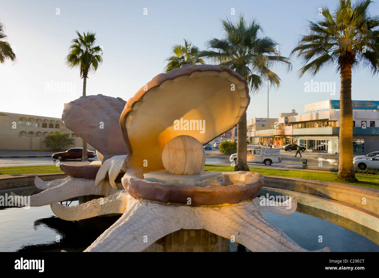 Middle east, UAE, United Arab Emirates, Ras Al Khaimah, old, pearl monument Stock Photo