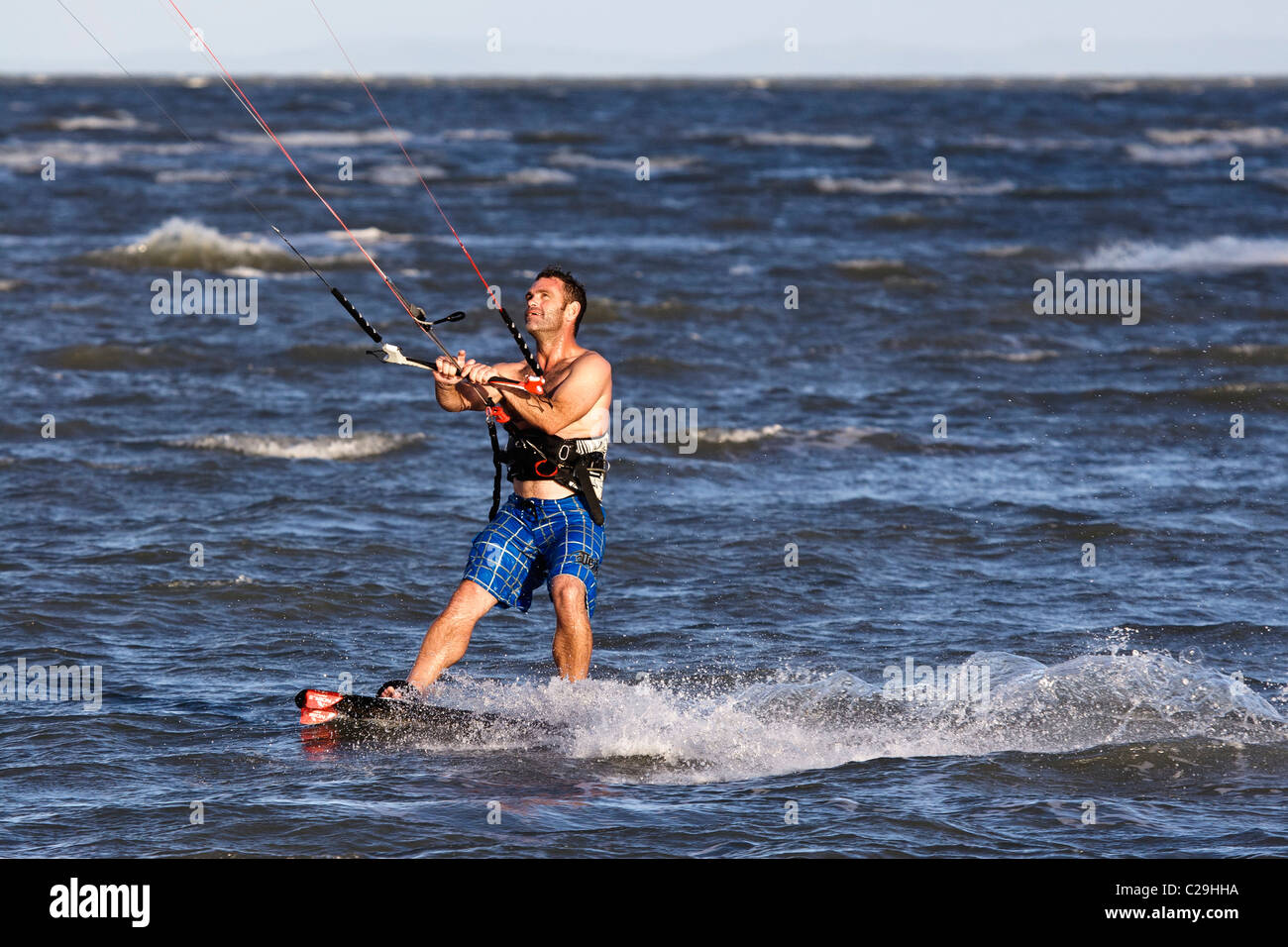 Kitesurfers at Brighton Stock Photo Alamy