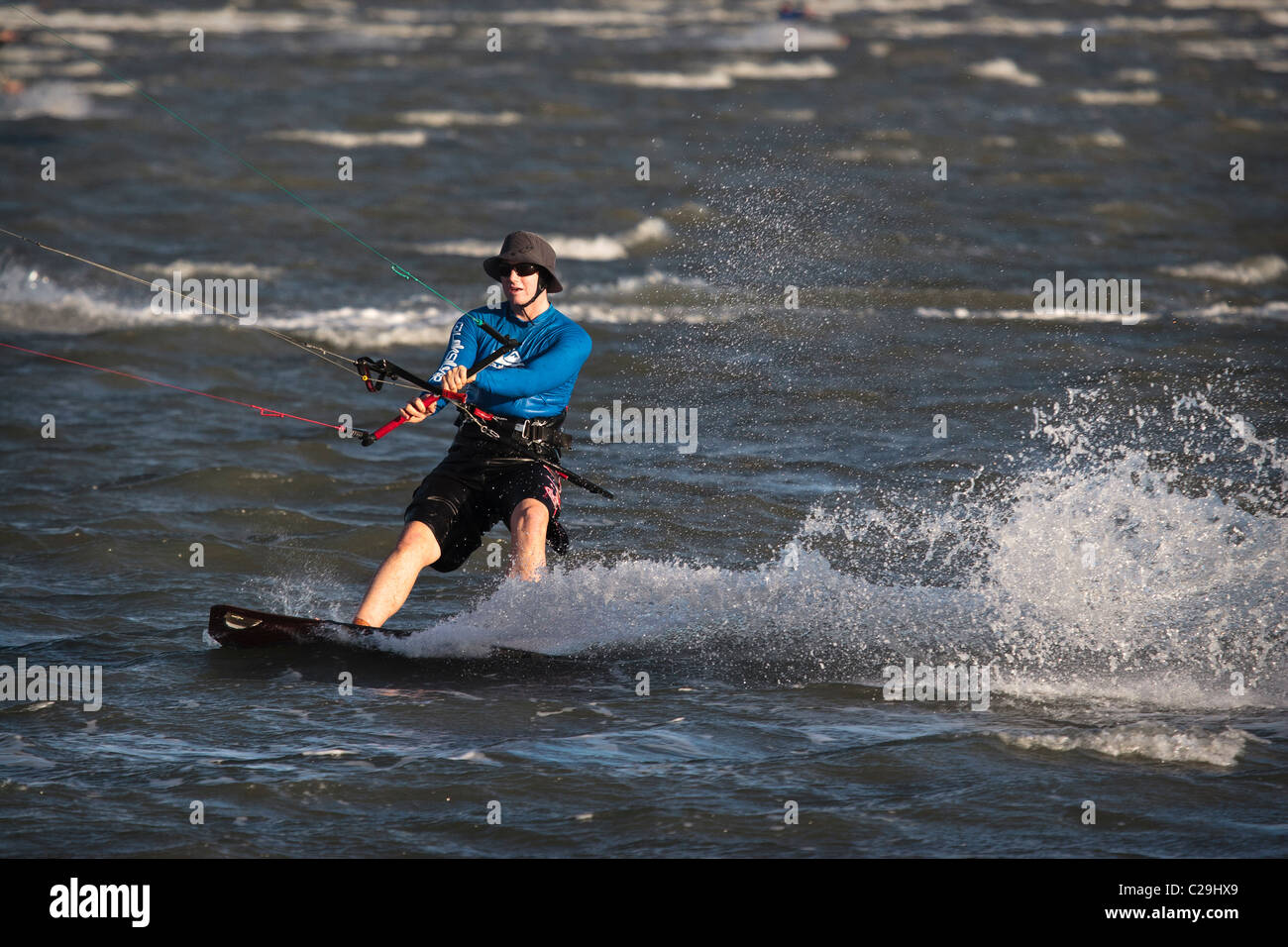 Kitesurfers at Brighton Stock Photo Alamy