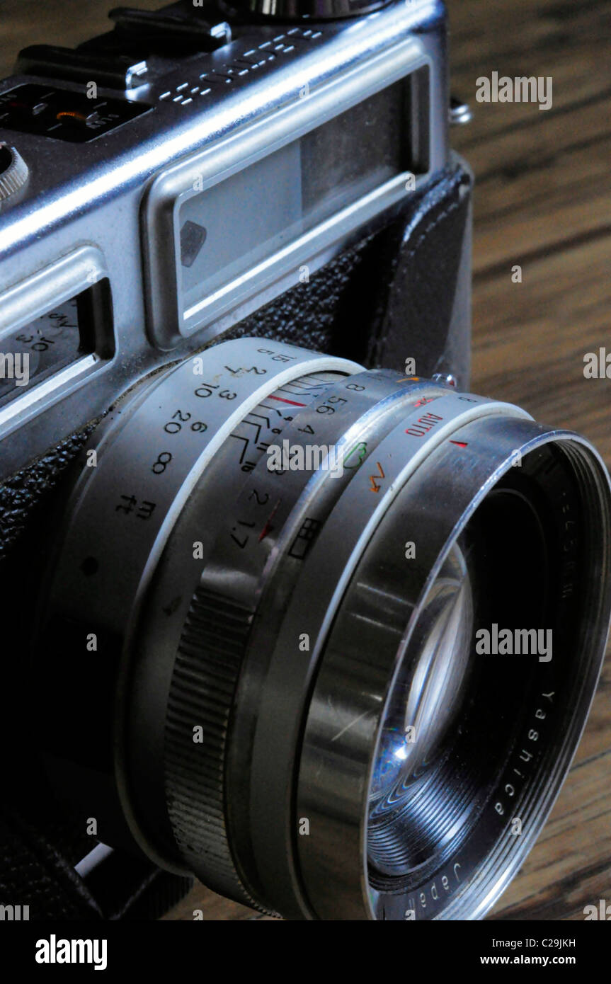 Yashica Electro 35 camera lens Stock Photo Alamy