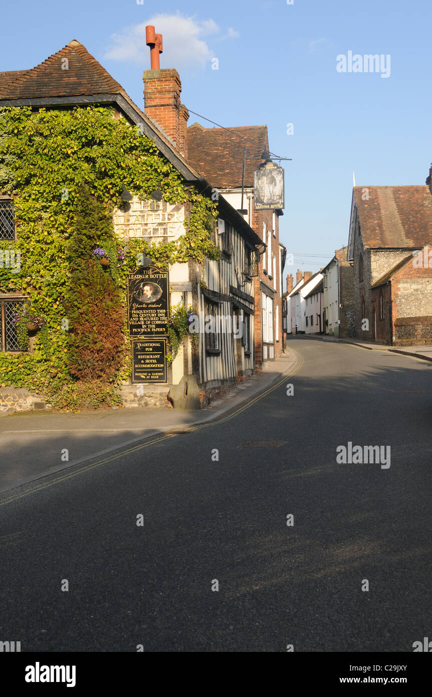 The Leather Bottle and The Street, in Cobham, Kent, England Stock Photo