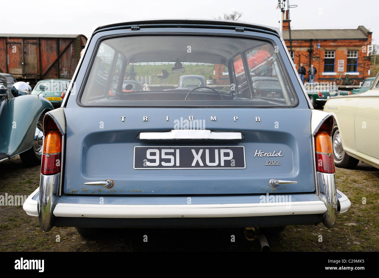 triumph herald 1200 classic car england uk Stock Photo