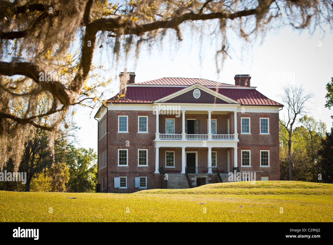 Drayton Hall Plantation in Charleston, SC. Palladian style estate built by John Drayton in 1738
