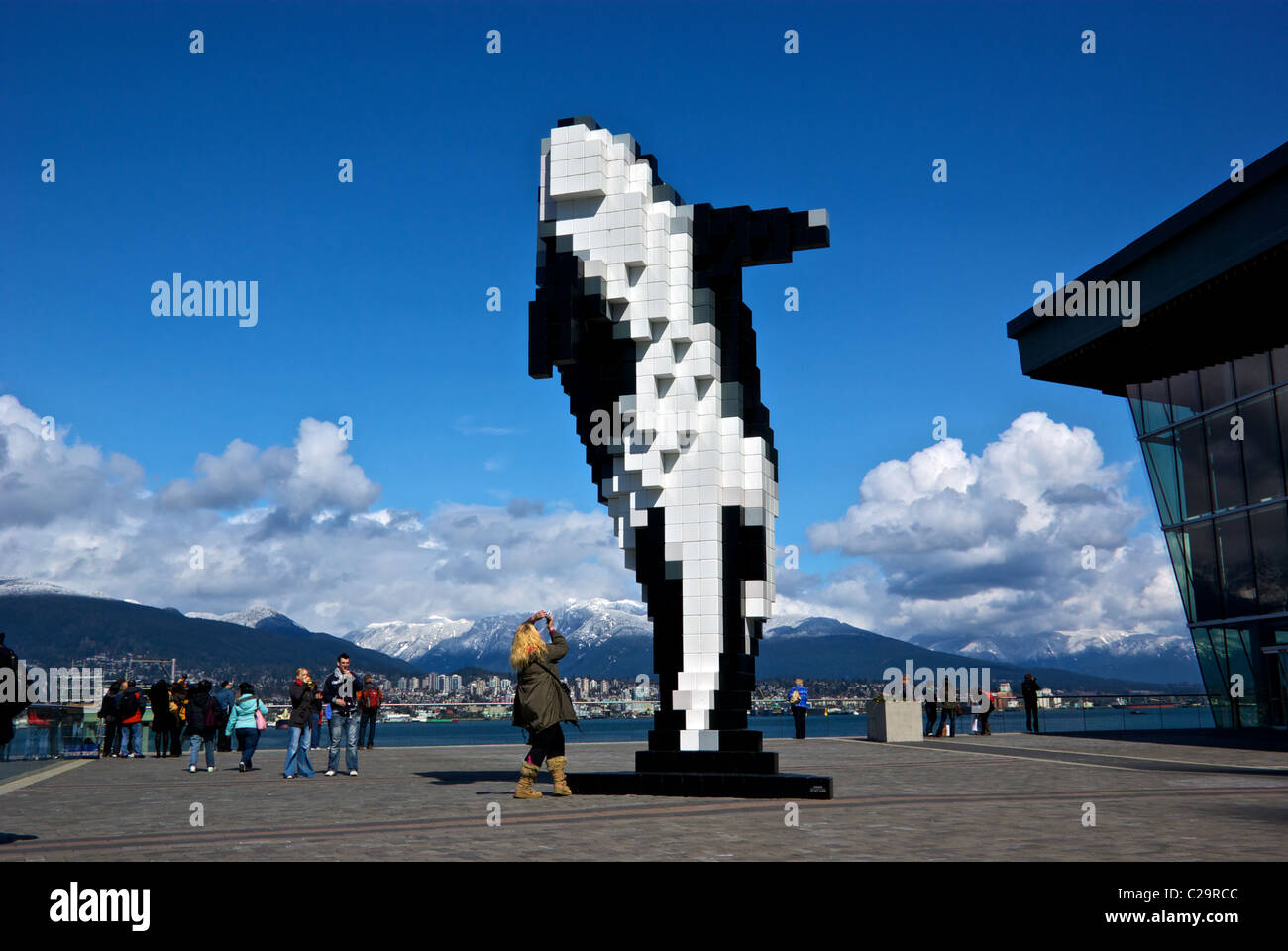 Doug Coupland Pixel Orca killer whale sculpture Jack Poole Plaza ...