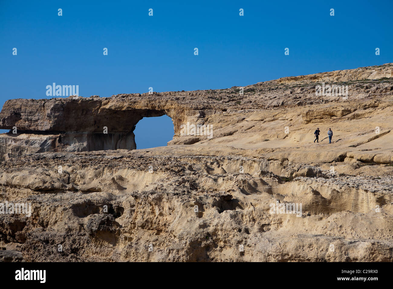 The Azure Window on the Maltese Island of Gozo. Stock Photo